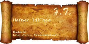Hafner Tímea névjegykártya